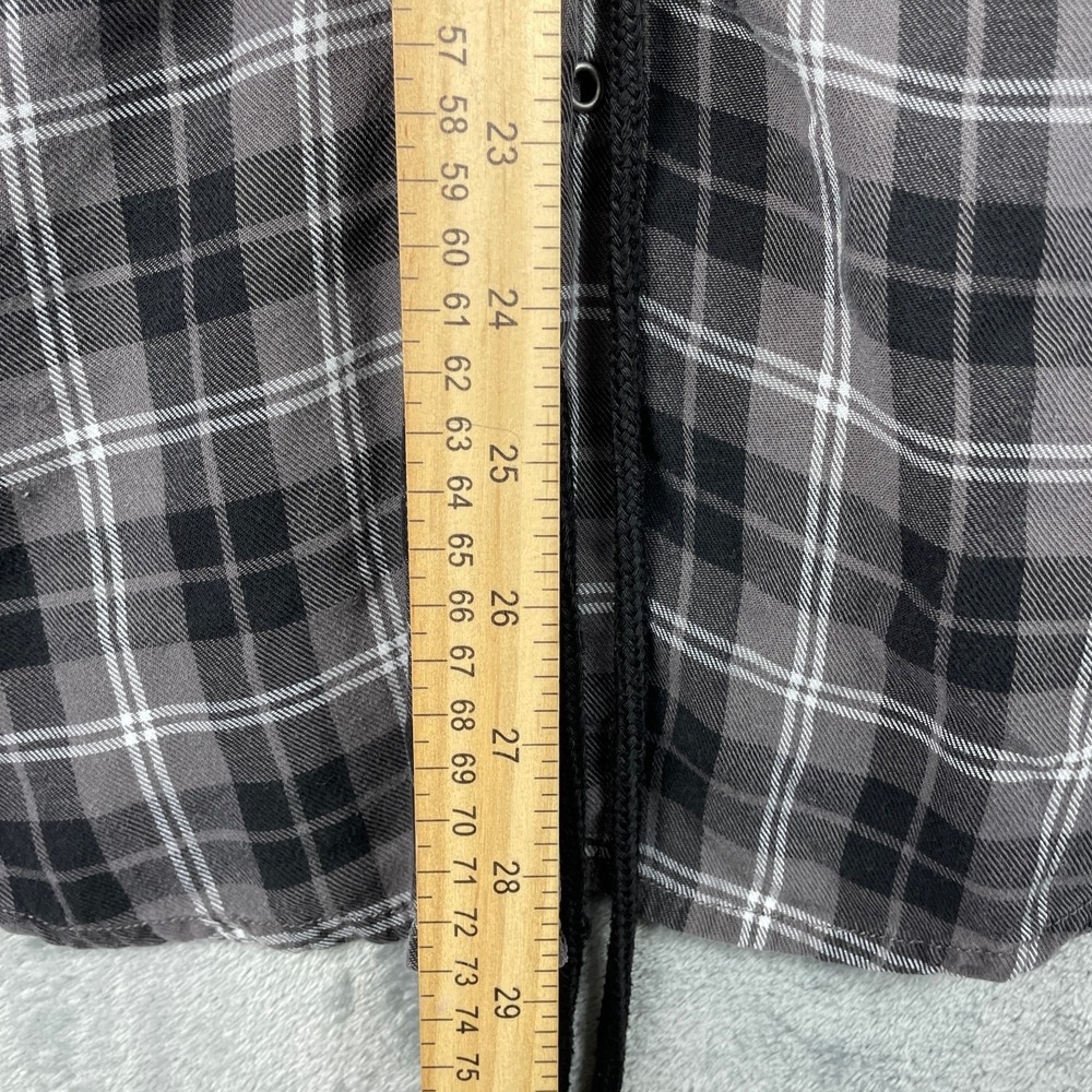 Billy T Top Womens Medium Button Up Plaid Lace Up Back Shirt Country Farmhouse - Picture 8 of 9